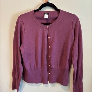 J. Crew Women's Plum Cardigan Sweater